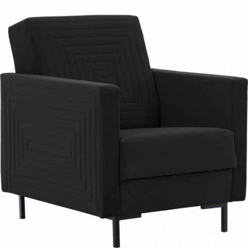 Atpūtas krēsls SOLVO, Melns/Farbric 17047